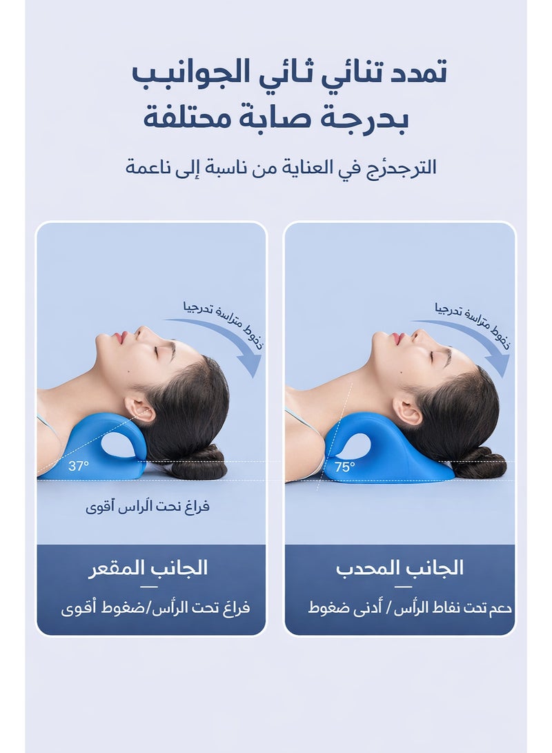 دائرة مربعة وسادة شدّ الرقبة العنقية بتصميم هندسي – دعم انحناء الرقبة لتخفيف الضغط وتحسين المحاذاة - Image 3